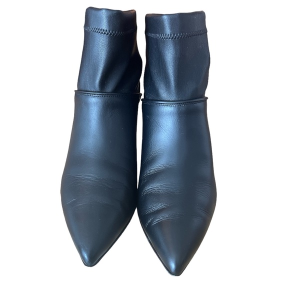 TIBI Leather Black Ankle Boots / Booties Kitten Heels | Size 38.5 - Picture 4 of 10